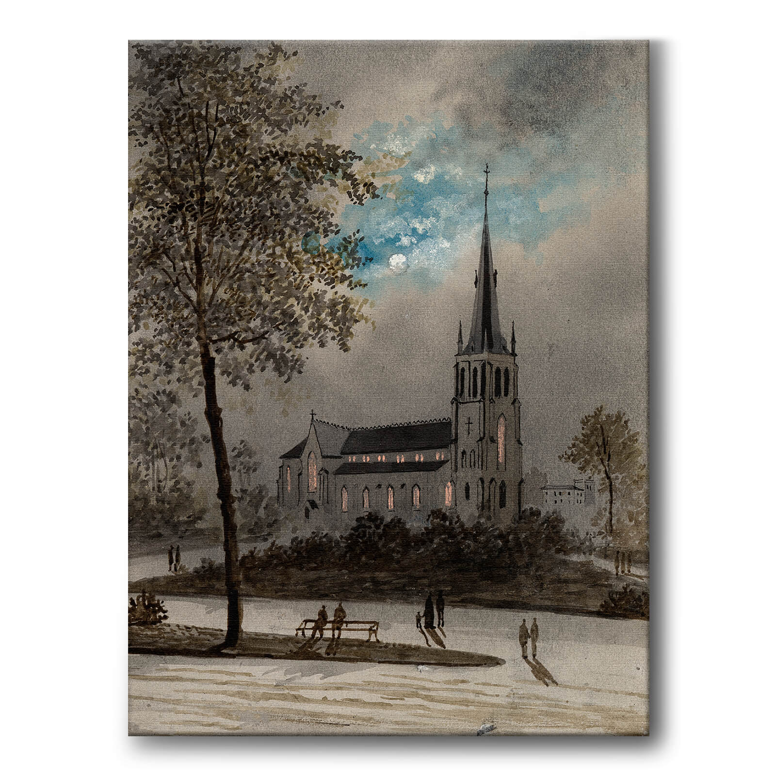 Hagakyrkan as a canvas print from Historly – image 1