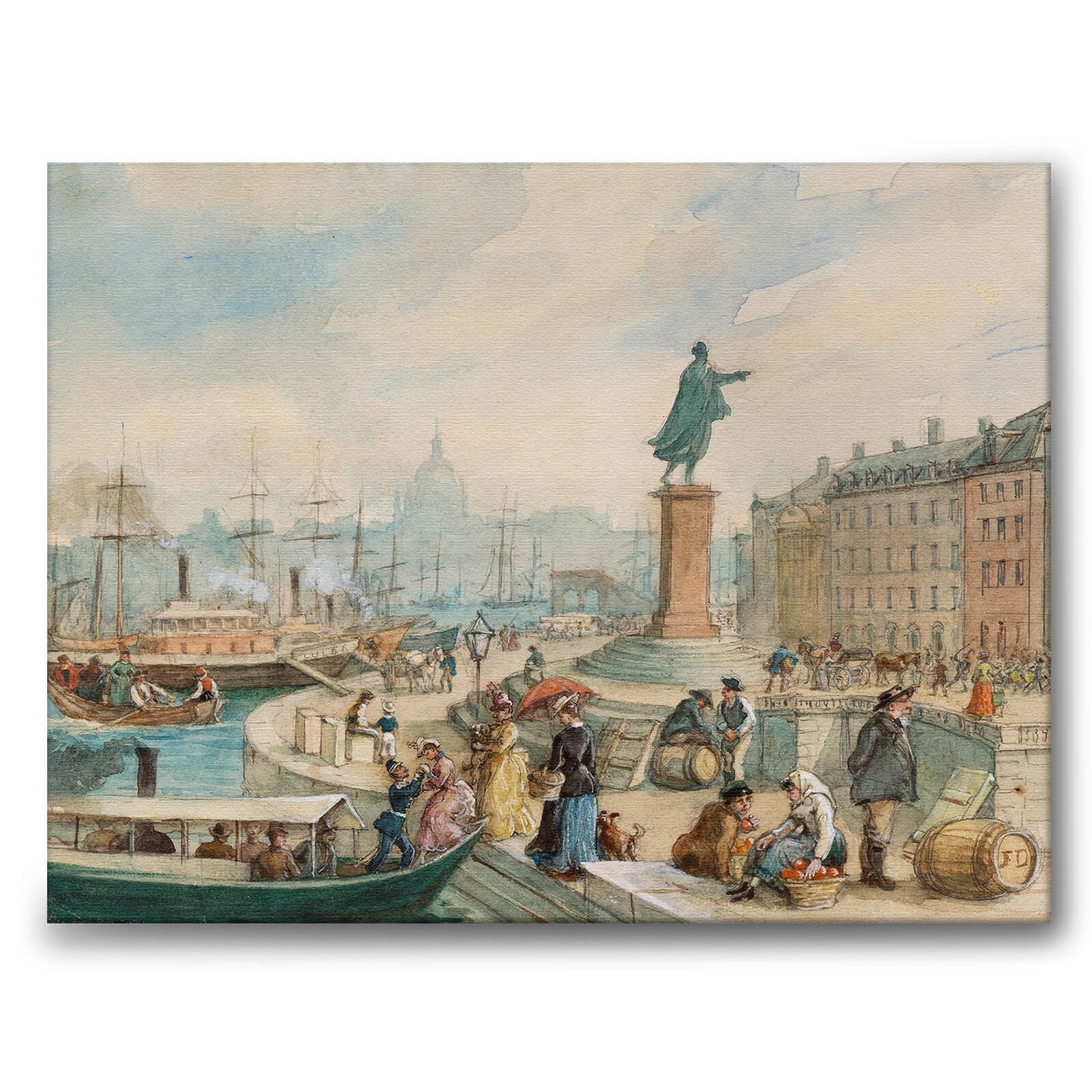 Skeppsbron som canvastavla från Historly – bild 1