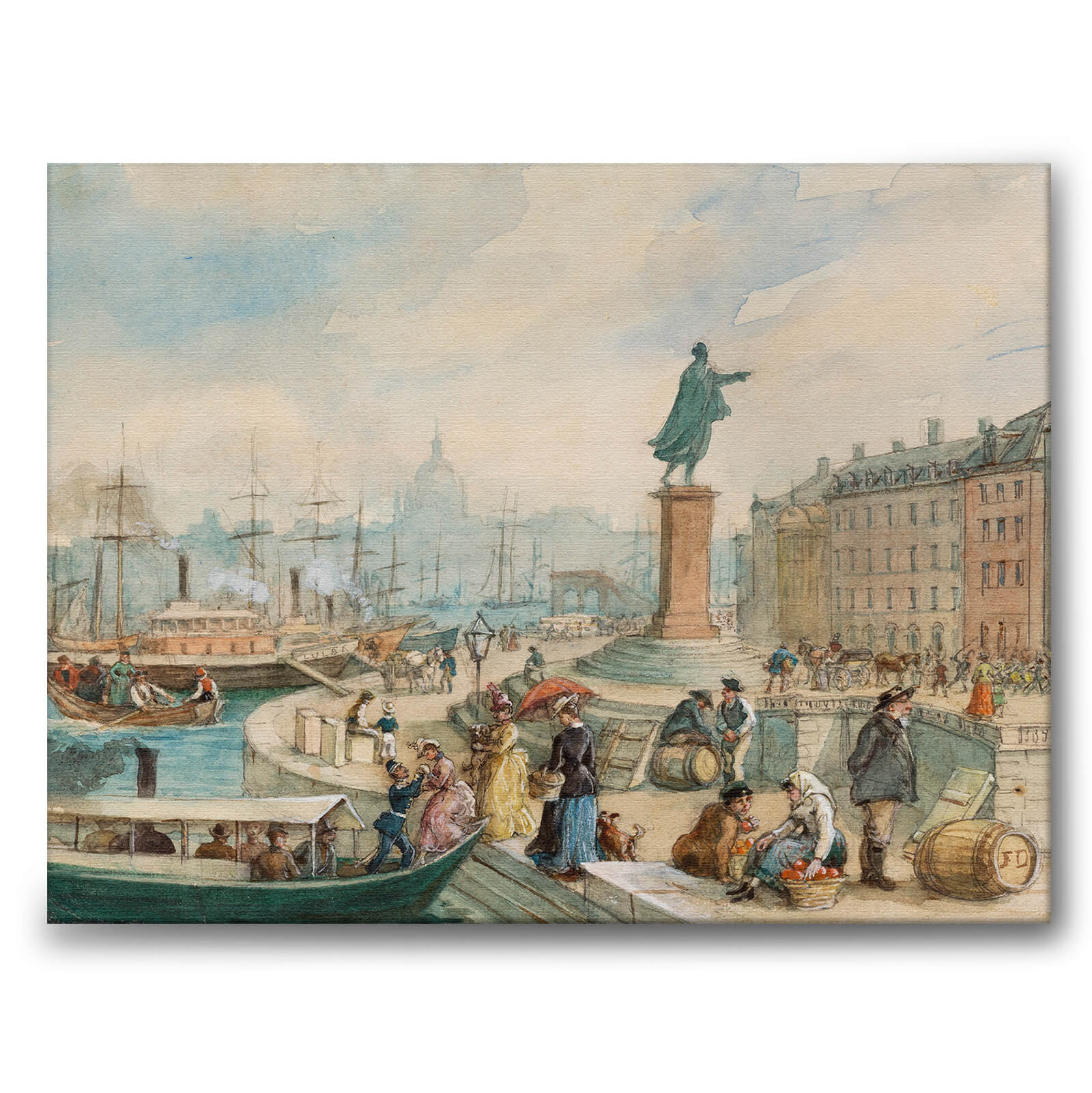 Skeppsbron som canvastavla från Historly – bild 1