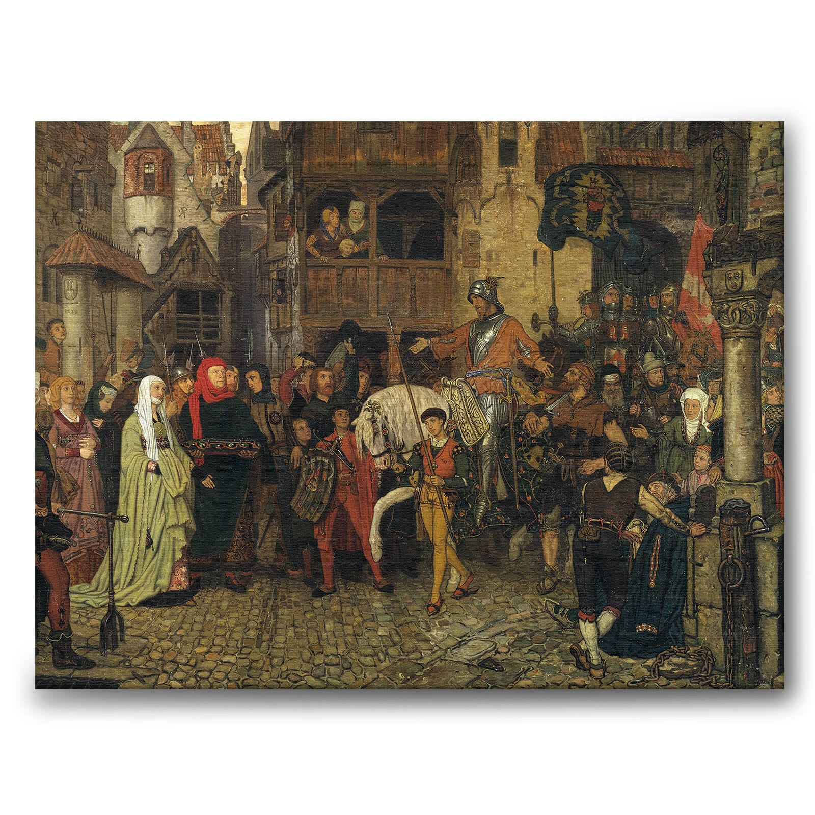 Entry of Sten Sture the Elder into Stockholm som canvastavla från Historly – bild 1