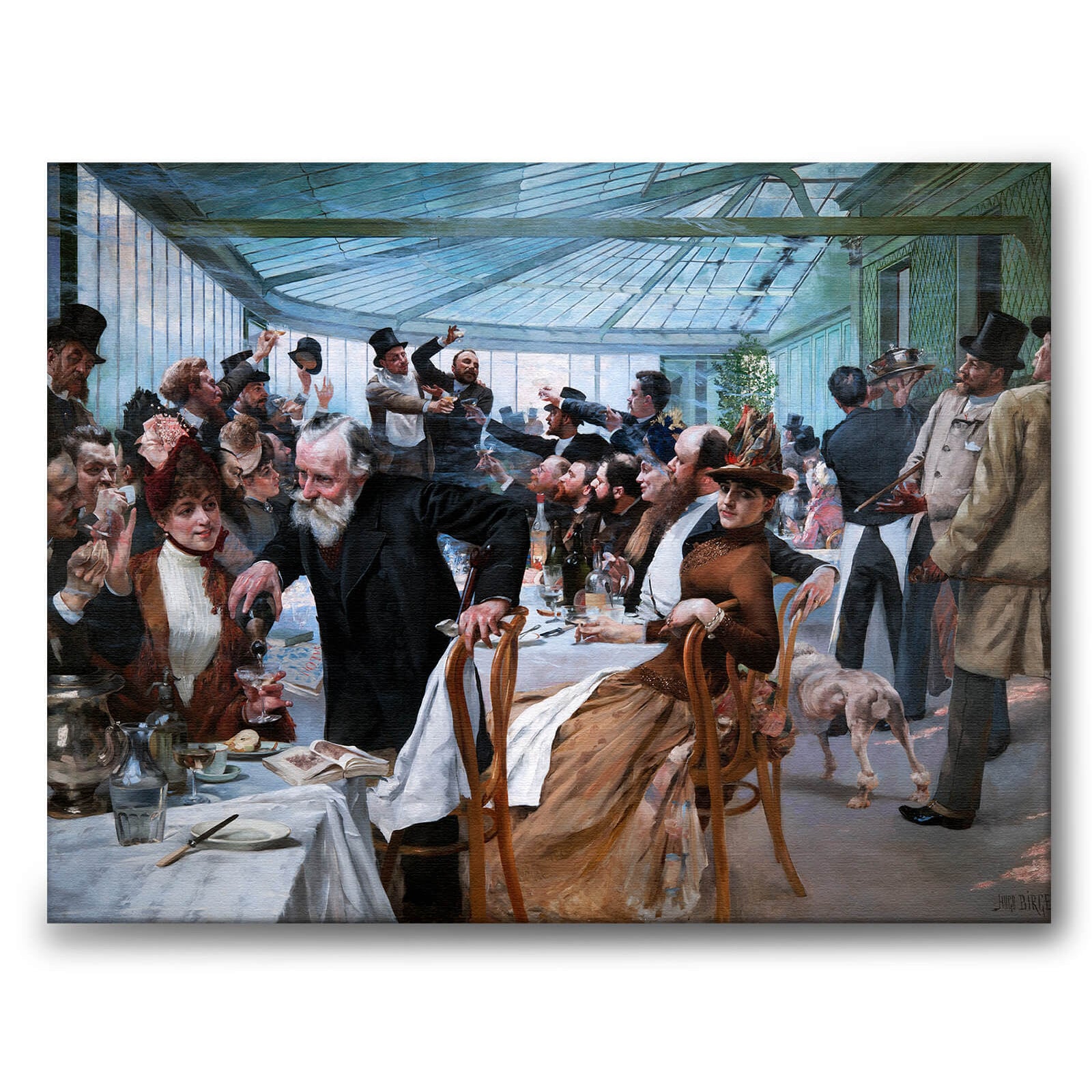 The Scandinavian Artists’ Lunch at Café Ledoyen, Paris som canvastavla från Historly – bild 1
