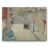 The Rue Mosnier with Flags som canvastavla från Historly – bild 1