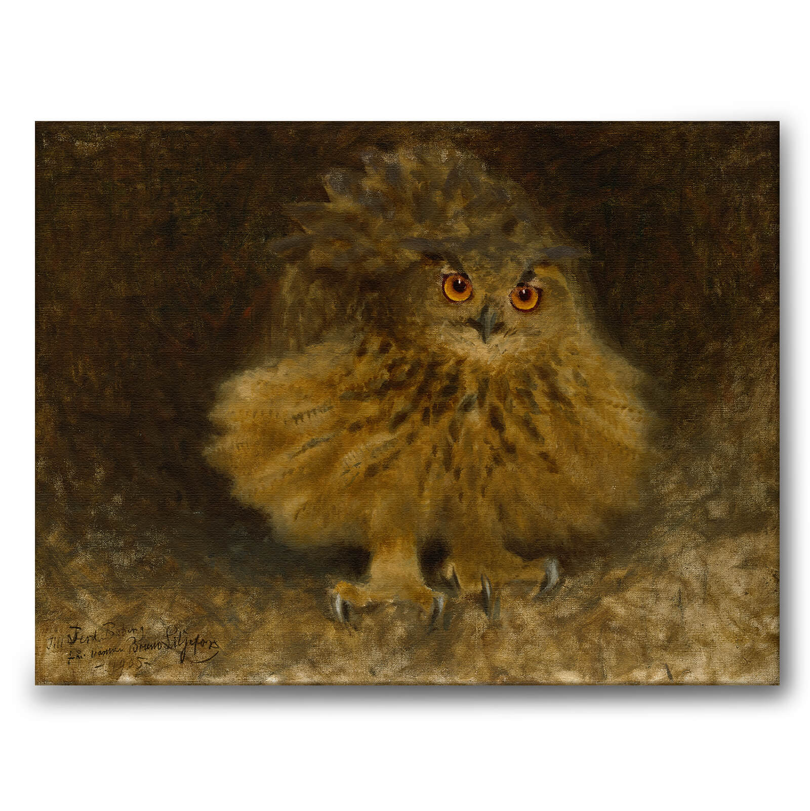 Eurasian Eagle-Owl by Bruno Liljefors as an art poster from Historly – image 1