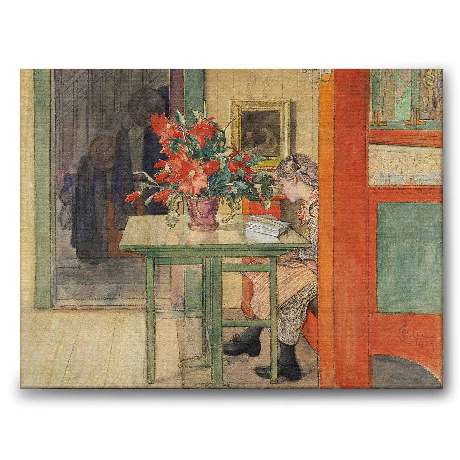 Lisbeth Reading by Carl Larsson as a poster from Historly – image 1