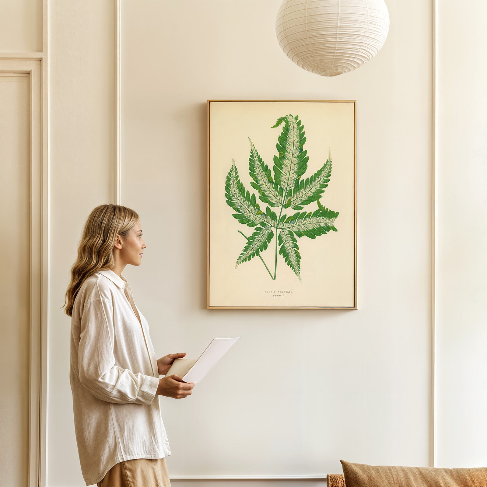 Lowe som väggkonst i inspirerande inredningsmiljö – miljöbild