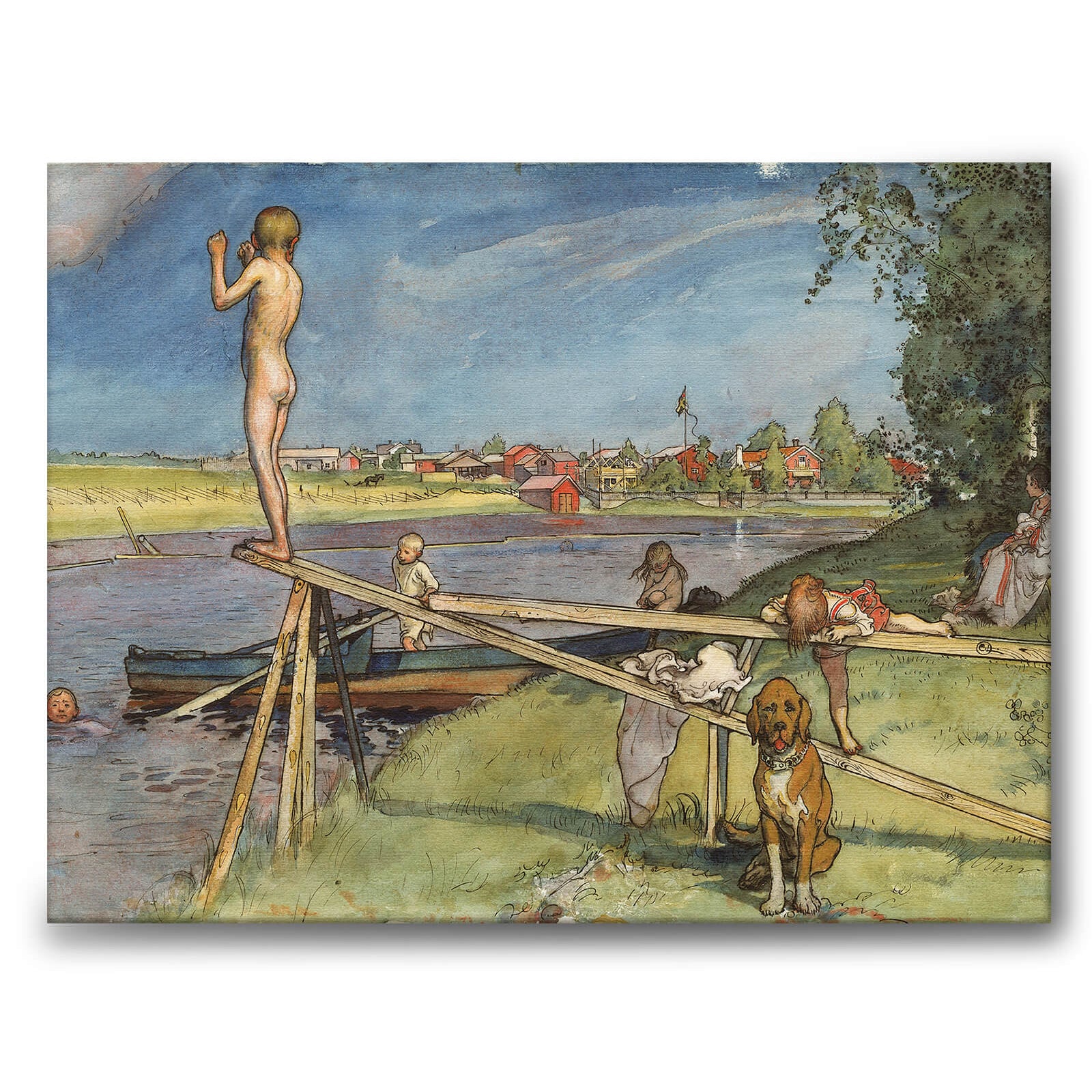 Ett Bra Badställe av Carl Larsson som konstposter från Historly – bild 1