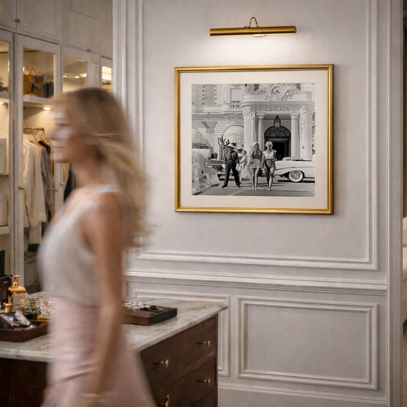 Kary H. Lasch - Cannes, Hôtel Carlton som väggkonst i inspirerande inredningsmiljö