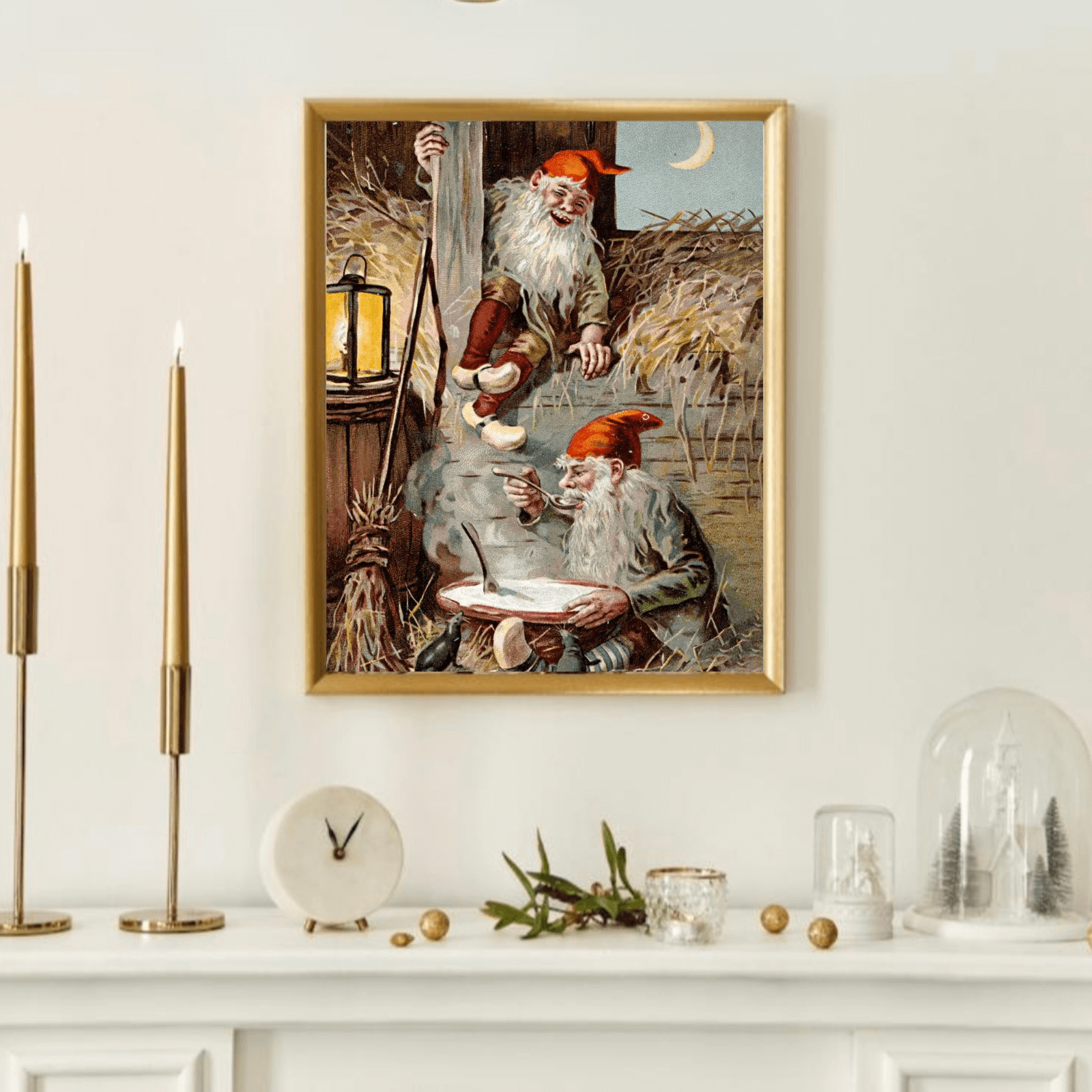 Tomtegröt, Jenny Nyström som vintageillustration och poster från Historly – bild 2