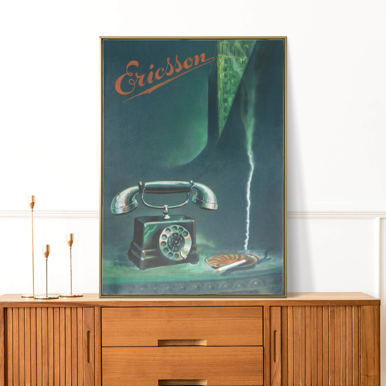 Art Déco Telefonaffisch som vintageillustration och poster från Historly – bild 2