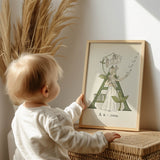 Prinsarnes Blomsteralfabet N-Ö av Ottilia Adelborg som poster till barnrum från Historly – bild 2