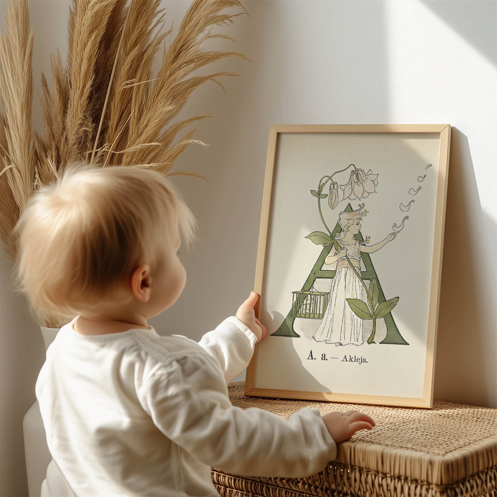 Prinsarnes Blomsteralfabet N-Ö av Ottilia Adelborg som poster till barnrum från Historly – bild 2