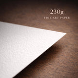 Fine art paper 230g – närbild på pappret