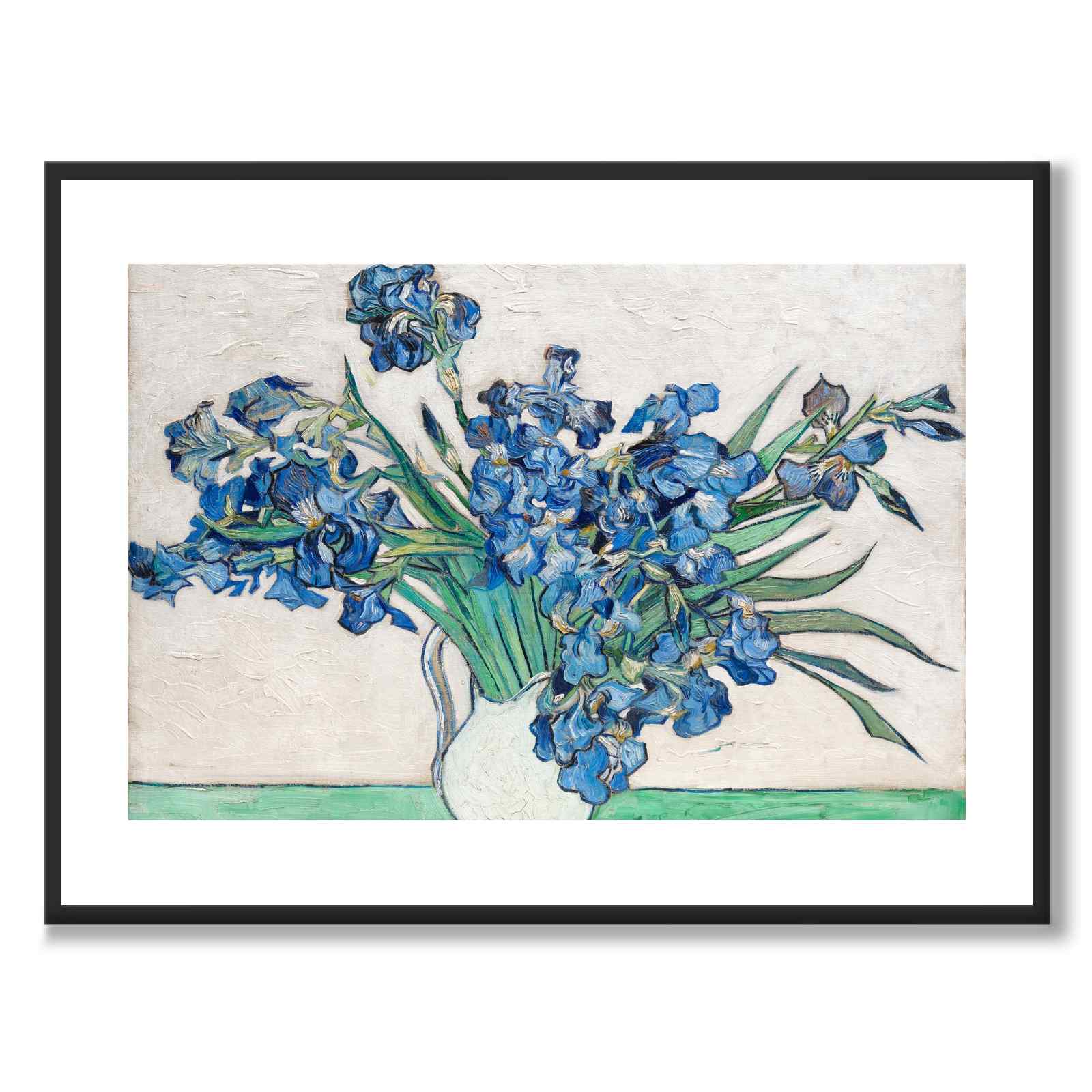 Irises som konstposter från Historly – med vit kant utan titel
