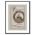 De Laval's Steam Turbine as a vintage illustration and poster from Historly – with white border without title
