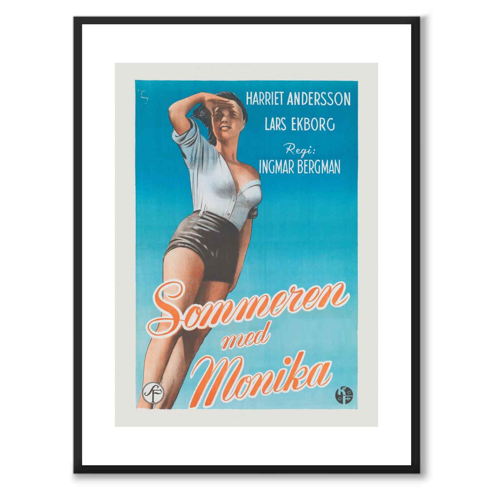Summer with Monika as a vintage illustration and poster from Historly – with white border without title