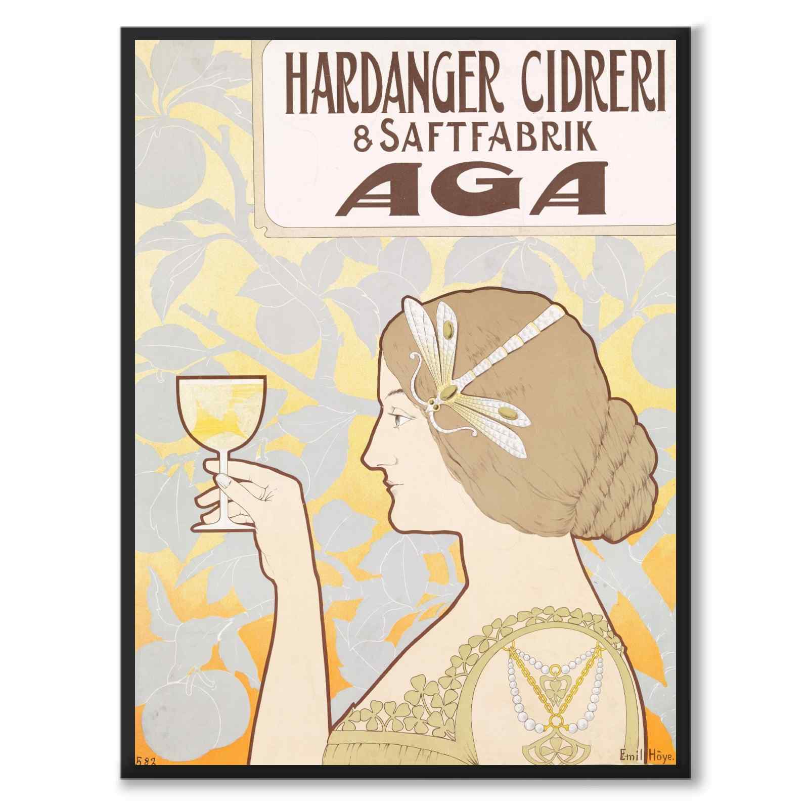 Hardanger Cidreri as a vintage illustration and poster from Historly – full image without white border