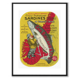 Finest Norwegian Sardines as a vintage illustration and poster from Historly – with a white border and no title