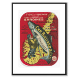Finest Norwegian Sardines as a vintage illustration and poster from Historly – with white border and no title