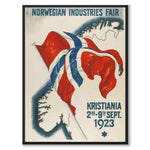 Norwegian Industries Fair as a vintage illustration and poster from Historly – full image without white border