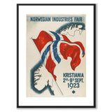 Norwegian Industries Fair as a vintage illustration and poster from Historly – with white border without title