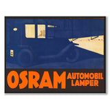 Osram Automobil som vintageillustration och poster från Historly – helbild utan vit kant