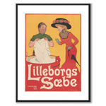 Lilleborgs Sæbe som vintageillustration och poster från Historly – med vit kant utan titel