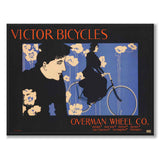 Victor Bicycles som vintageillustration och poster från Historly – helbild utan vit kant