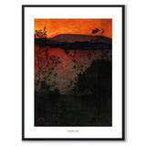 Evening Glow som konstposter från Historly – med vit kant och titel