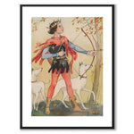 Sagoprinsessan som vintageillustration och poster från Historly – med vit kant utan titel
