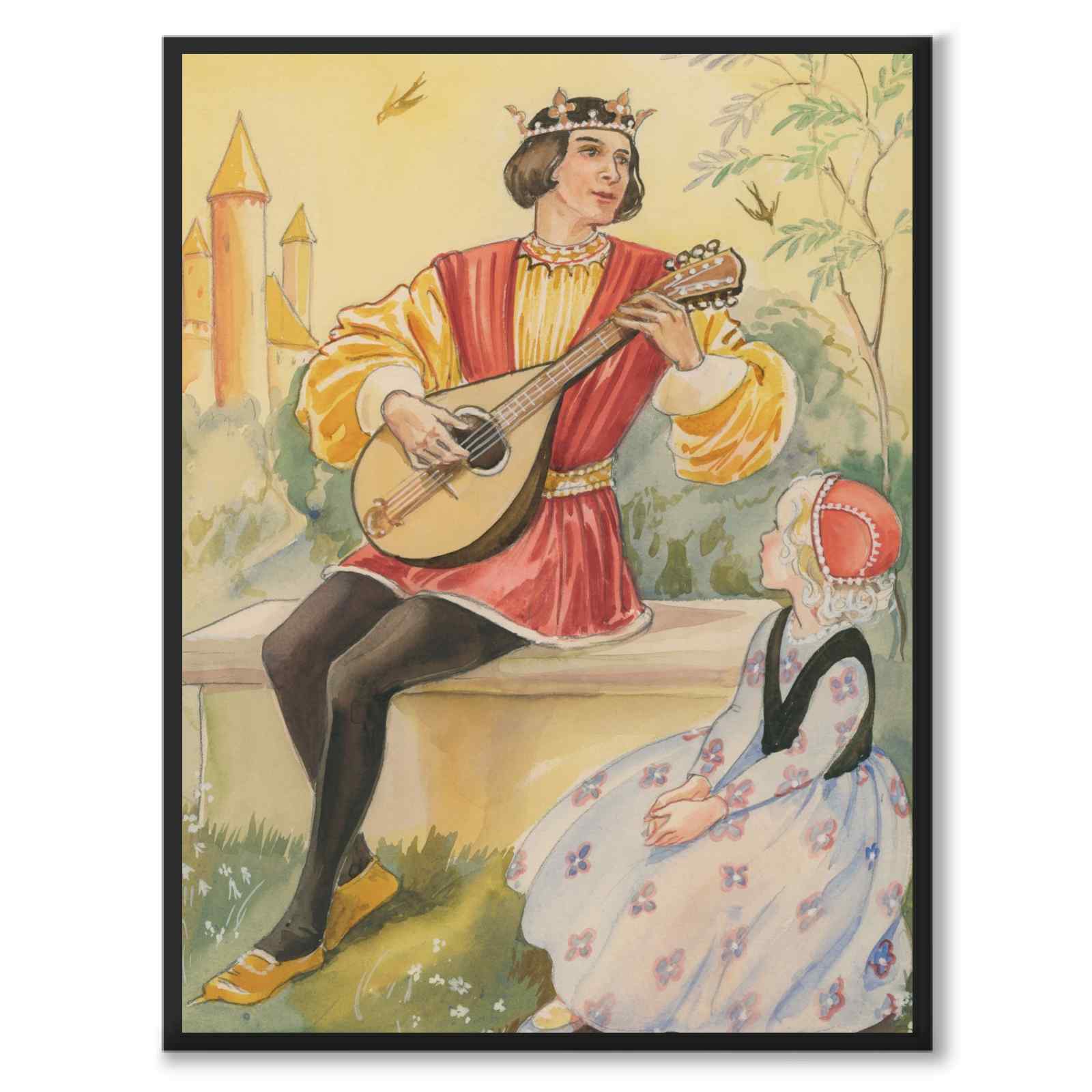 The Fairy-Tale Princess as a vintage illustration and poster from Historly – full image without white border