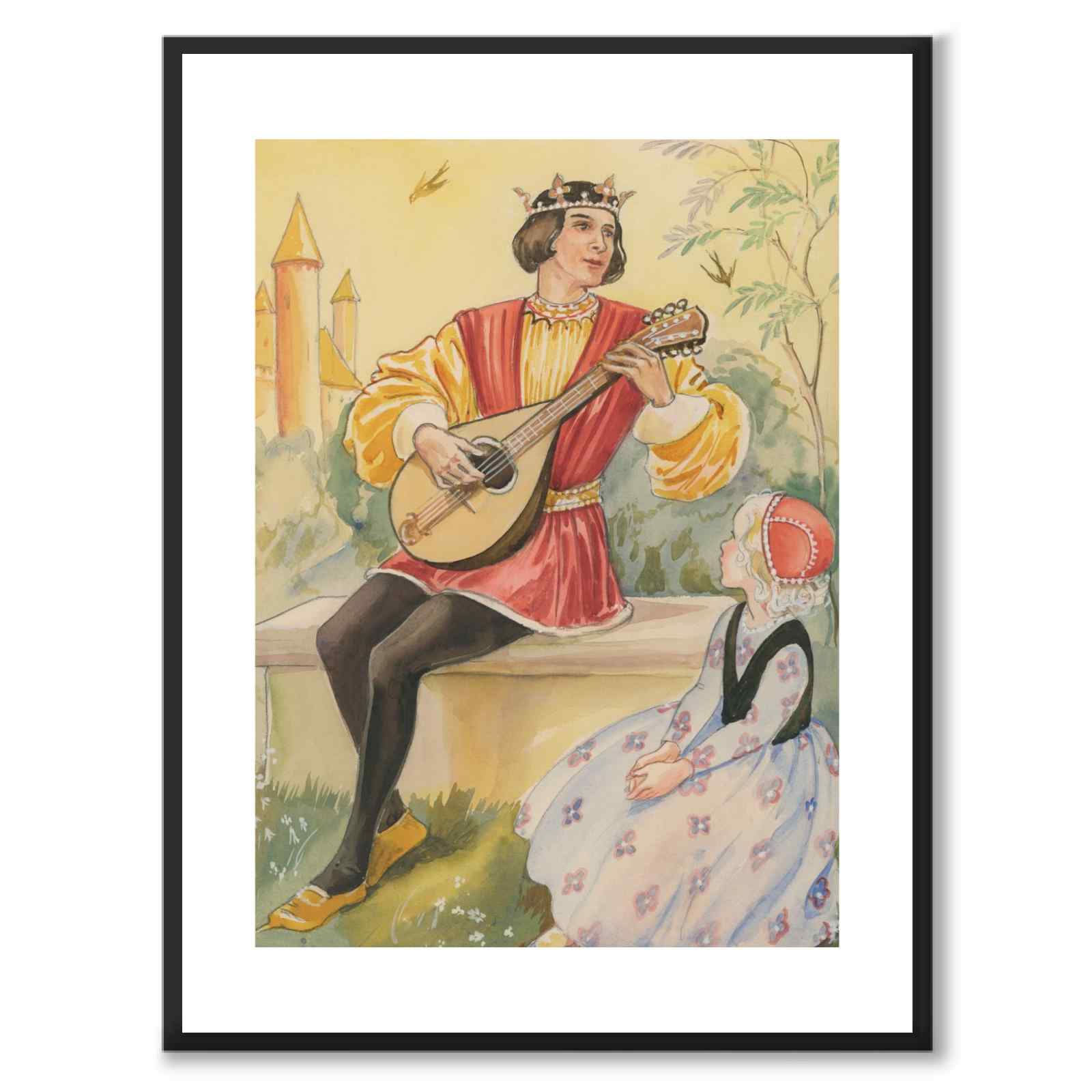 The Fairy-Tale Princess as a vintage illustration and poster from Historly – with white border without title