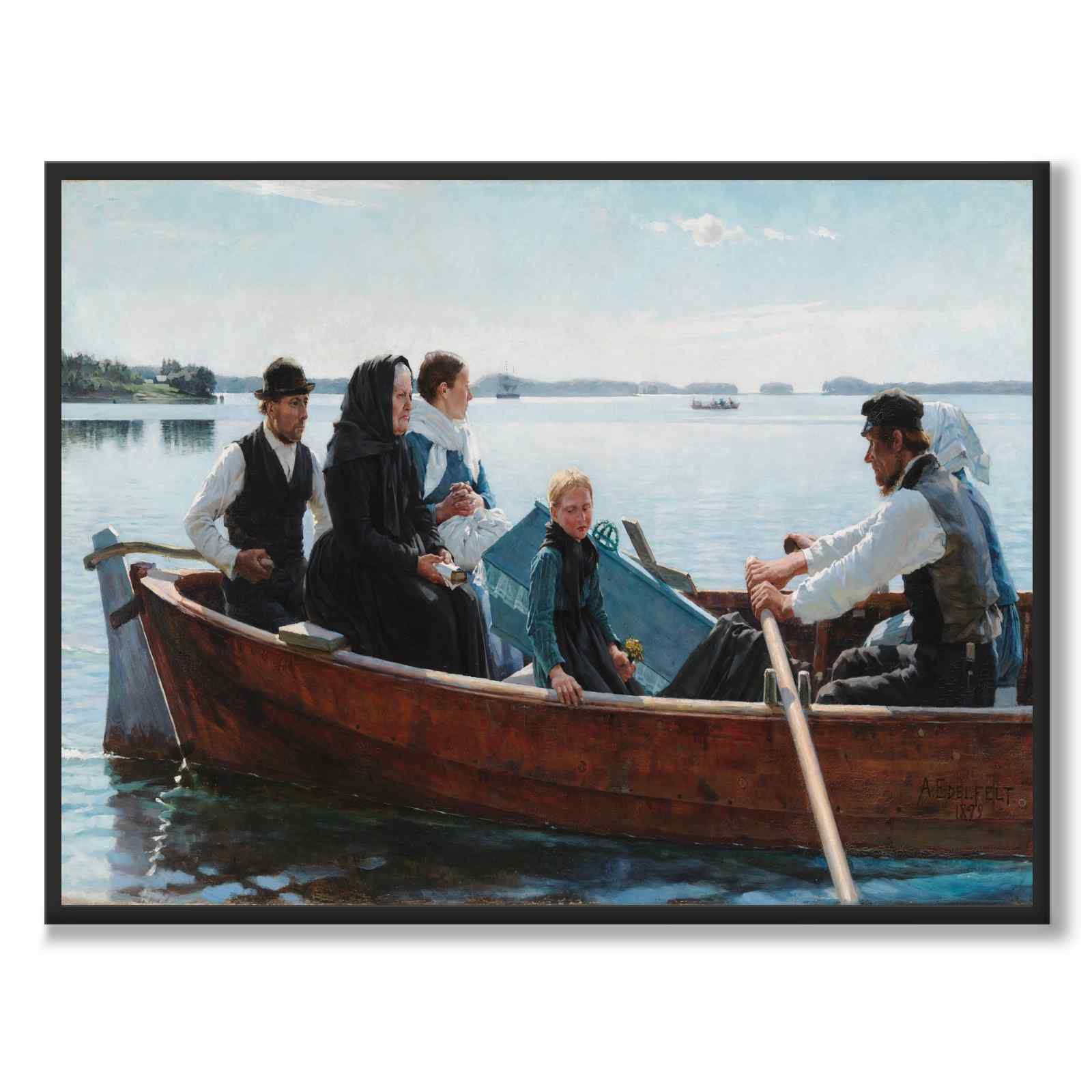 The Child's Funeral by Albert Edelfelt as an art poster from Historly – full image without white border