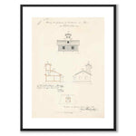 Sandhamn Inner Lighthouse, 1877 as a vintage illustration and poster from Historly – with white border without title