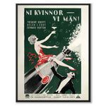 Ni Kvinnor - Vi Män! som vintageillustration och poster från Historly – helbild utan vit kant