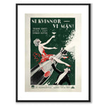 Ni Kvinnor - Vi Män! som vintageillustration och poster från Historly – med vit kant utan titel