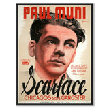 Scarface som vintageillustration och poster från Historly – helbild utan vit kant