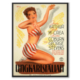 Ungkarlsfällan som vintageillustration och poster från Historly – helbild utan vit kant