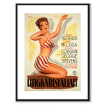 Ungkarlsfällan som vintageillustration och poster från Historly – med vit kant utan titel