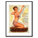 Ungkarlsfällan som vintageillustration och poster från Historly – med vit kant utan titel