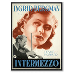 Ingrid Bergman som vintageillustration och poster från Historly – helbild utan vit kant