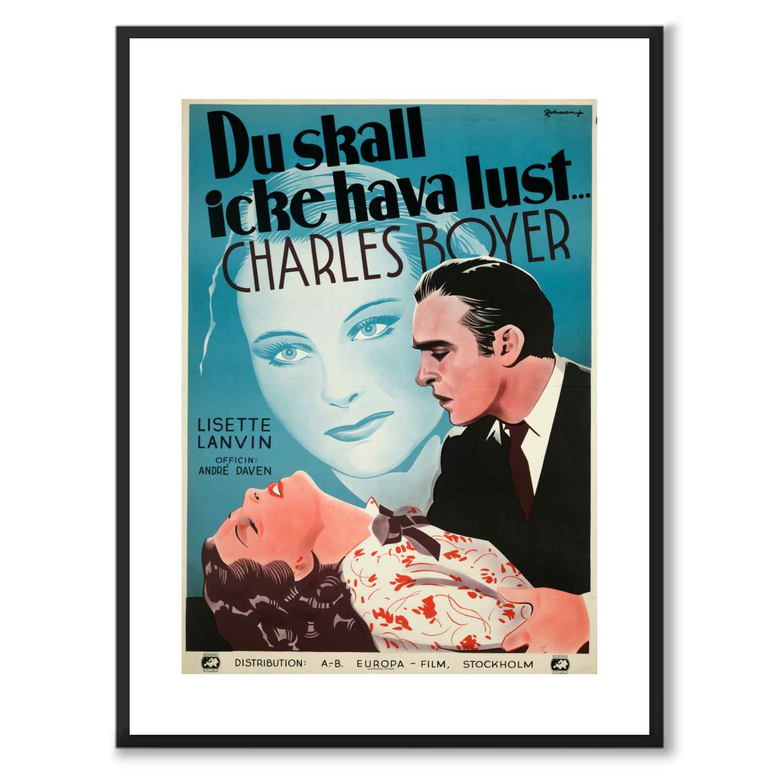 Thou Shalt Not Covet as a vintage illustration and poster from Historly – with white border without title
