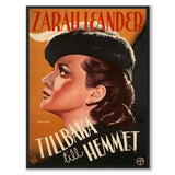 Zarah Leander - Back to the Home as a vintage illustration and poster from Historly – full image without white border