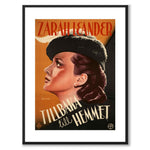 Zarah Leander - Back to the Home as a vintage illustration and poster from Historly – with white border without title