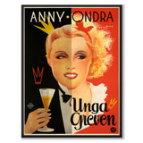 Unga Greven som vintageillustration och poster från Historly – helbild utan vit kant