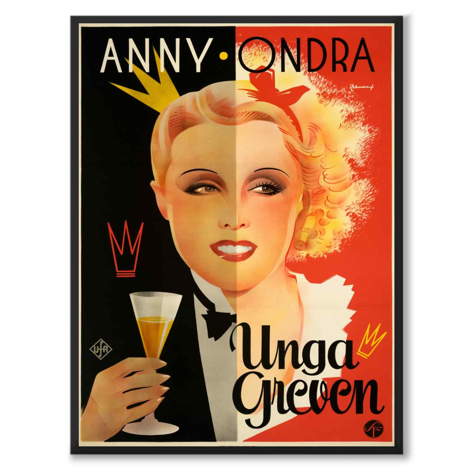 Unga Greven som vintageillustration och poster från Historly – helbild utan vit kant