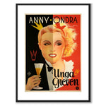 Unga Greven som vintageillustration och poster från Historly – med vit kant utan titel