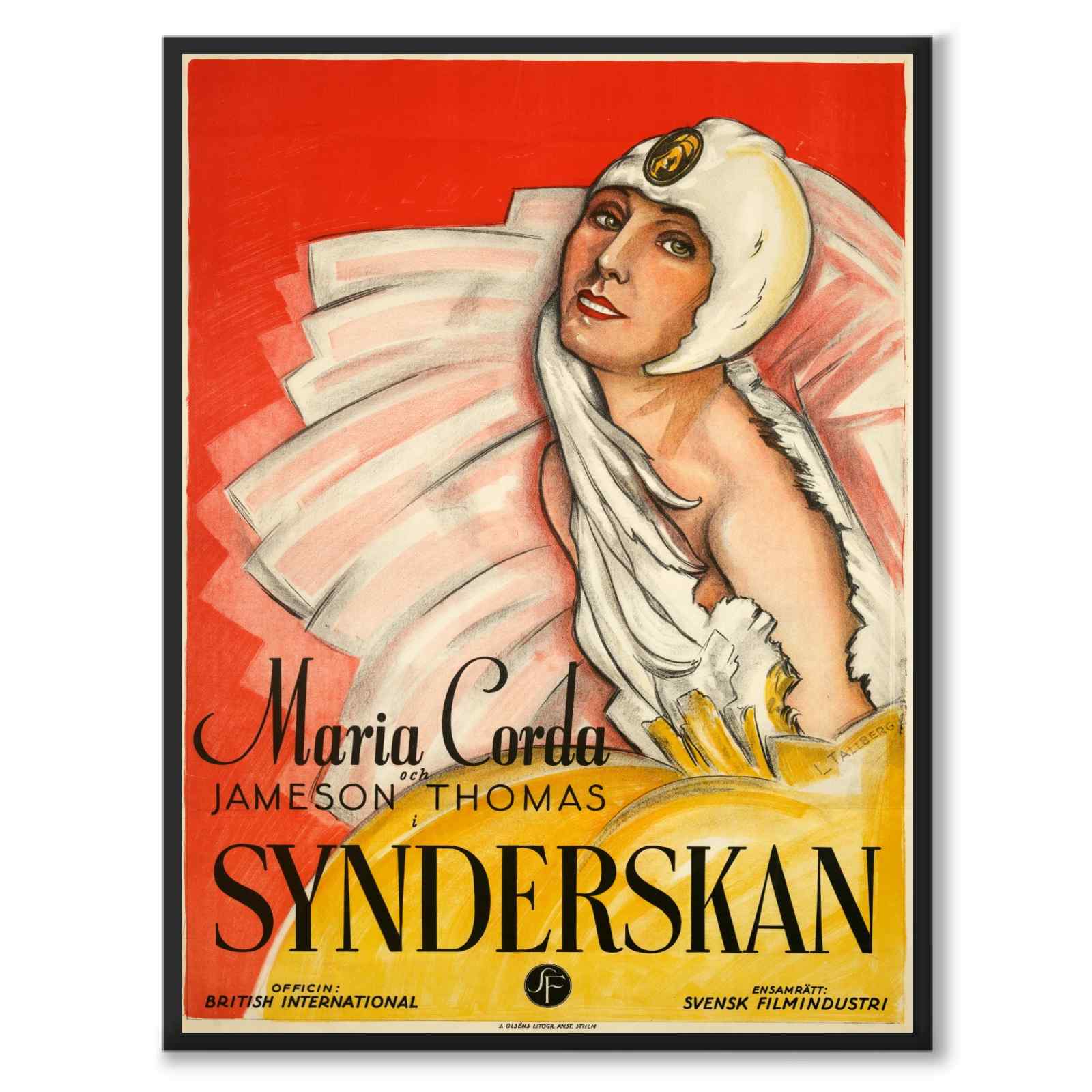 The Sinner as a vintage illustration and poster from Historly – full image without white border
