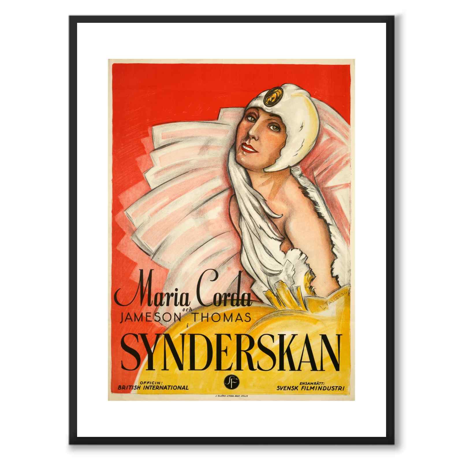 The Sinner as a vintage illustration and poster from Historly – with white border without title