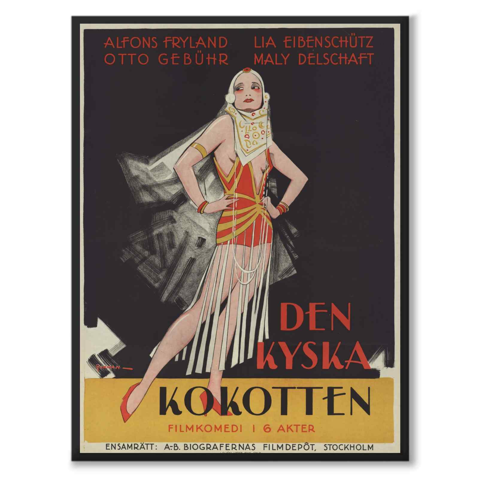 The Chaste Coquette as a vintage illustration and poster from Historly – full image without white border