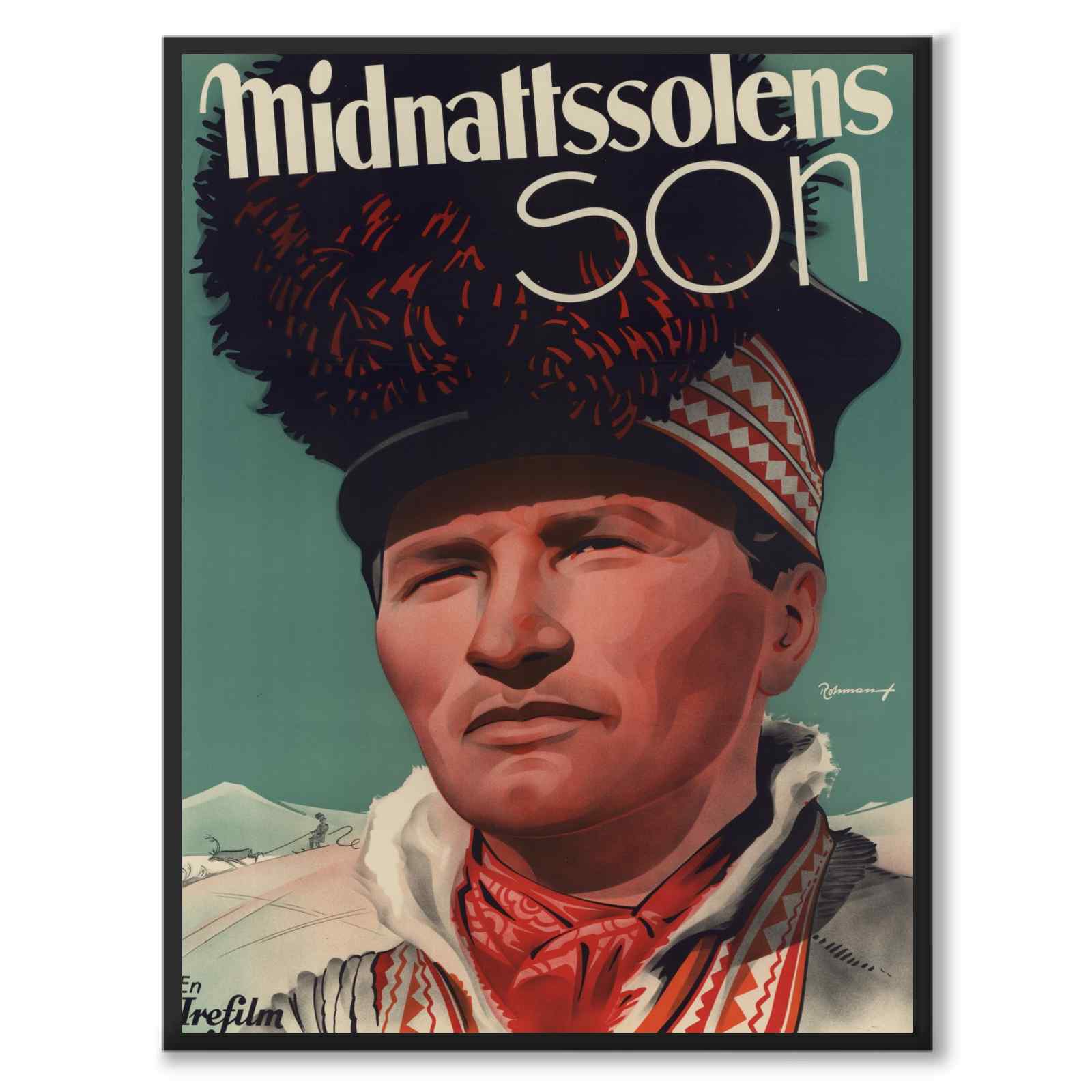 The Midnight Sun's Son as a vintage illustration and poster from Historly – full image without white border